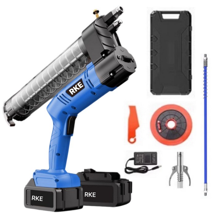 국내당일발송 RKE 구리스건 자동 전동 에어구리스건 주입기, 1개