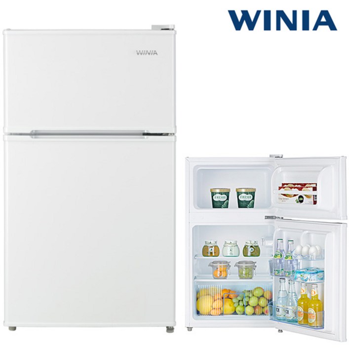 [원룸, 사무실 추천] 위니아 소형냉장고 WRT087BW(A) 87리터 화이트 2룸 상냉동 하냉장 미니냉장고 - 쇼핑앤샵