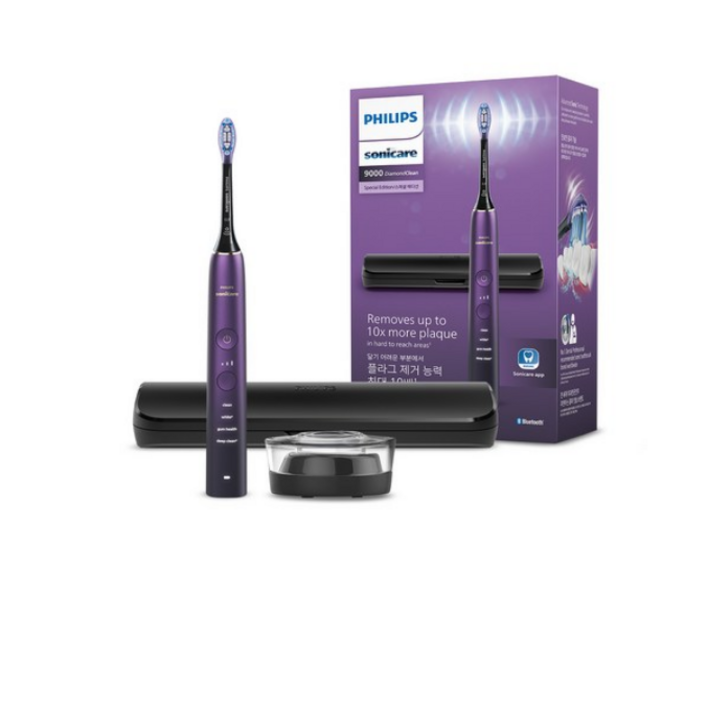필립스 다이아몬드클린 9000 스페셜 에디션 전동칫솔, HX991174Kc인증, 퍼플 블랙, 1개