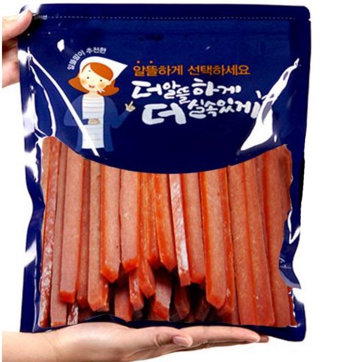 국내산 대용량 수제져키5008종, 연어스틱500g, 1개