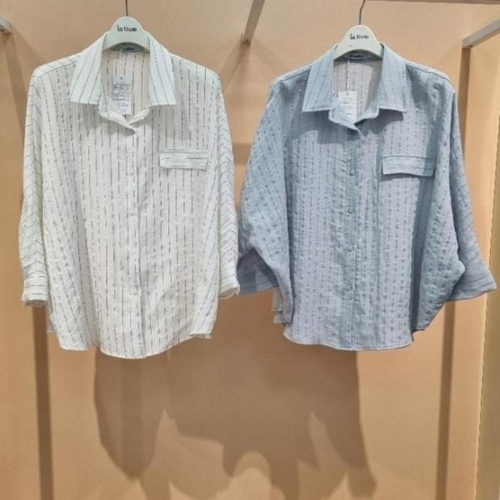 공식 라티움 Destijl HC34 구김덜한잔세로줄가오리핏에르루즈핏블라우스 D2623bl02 S48171079 3819406