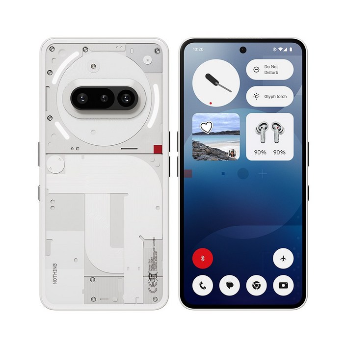 낫싱 Phone 3a 휴대폰 자급제폰 광학줌 4K 동영상 NFC 지문센서, 128GB, 화이트