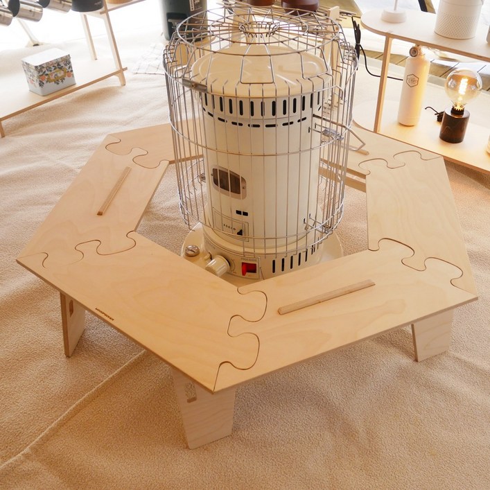 육각 우드 테이블