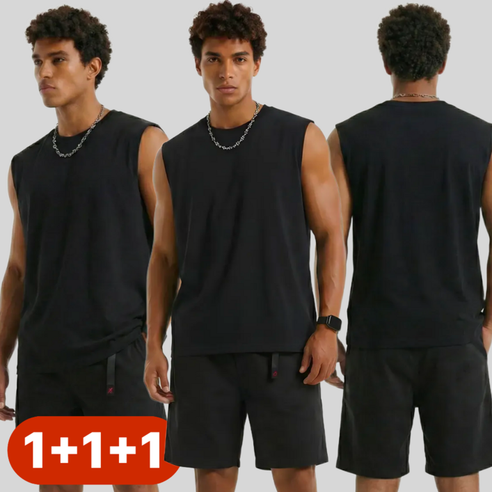 데이그린 남자 나시티 오버핏 민소매 3종세트 DGT051