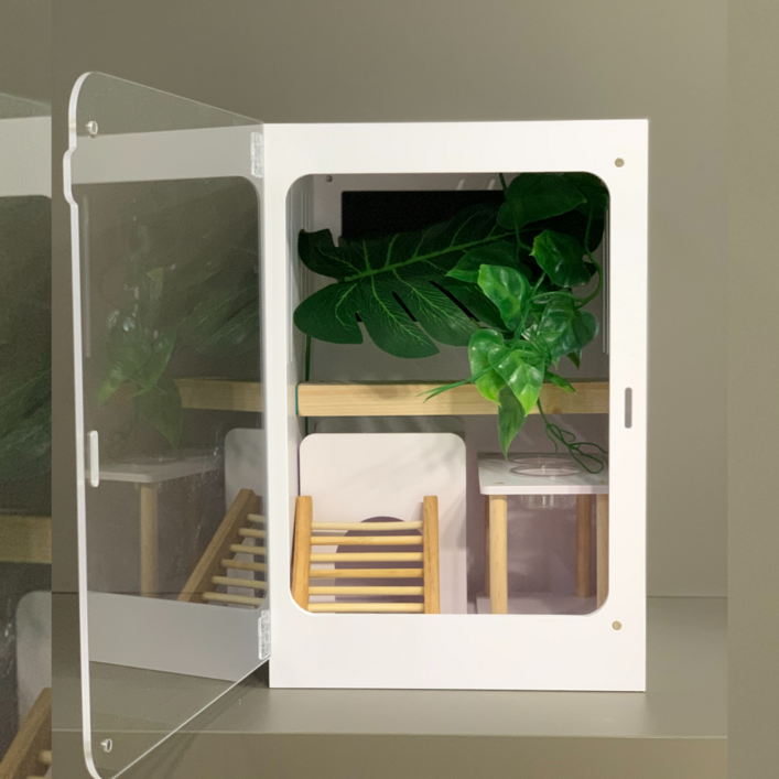 크레스티드게코 사육장 세트 도마뱀 파충류 사육장 2color