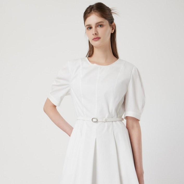 [AK플라자] [씨씨콜렉트] 턱 패널 플레어 미니 원피스_C252MSE036