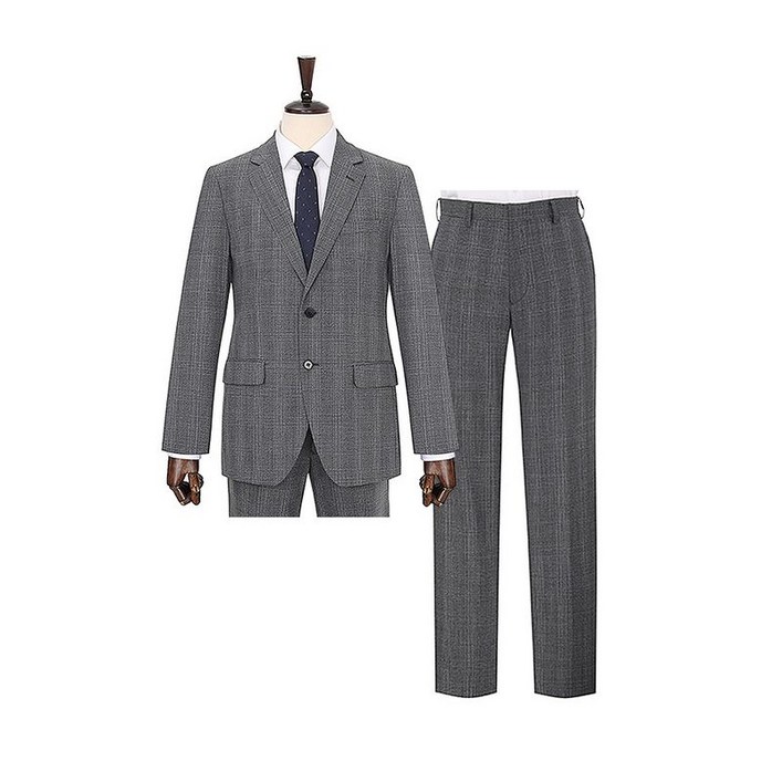BY파크랜드 울혼방 글렌 체크 스트레치 수트 셋트AA1SS565 AA1PN565