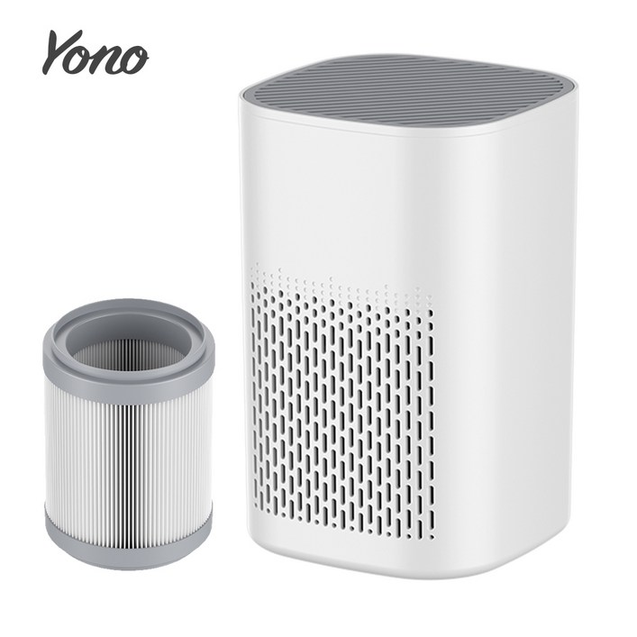 YONO 원룸 공기청정기 저소음 미니 공기청정기 가정용 사무실용, 화이트
