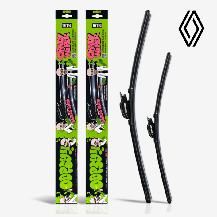 르노삼성 웁시 발수코팅 실리콘 와이퍼 간편날교체 운전석 조수석 세트, QM6 (18년~현재)