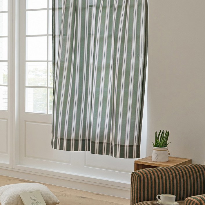 모던 스트라이프 먼지없는 가리개커튼