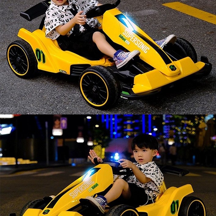 1인용 전기차 레이싱 카트 전동웨건 전동휠 화이트 전기