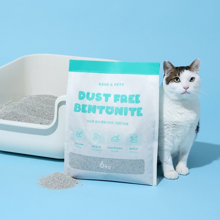 본아페티 프리미엄 고양이 벤토나이트 먼지 없는 모래 와이오밍산, 6kg, 6개, 고양이편안한무향 본아페티 프리미엄 고양이 벤토나이트 먼지 없는 모래 와이오밍산, 6kg, 6개, 고양이편안한무향