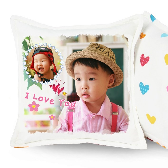 포토쿠션 화이트러블리 (35Cm X 35Cm) 연인, 스타, 어린이집, 유치원, 회사, 종교 단체 등 - 인기상품