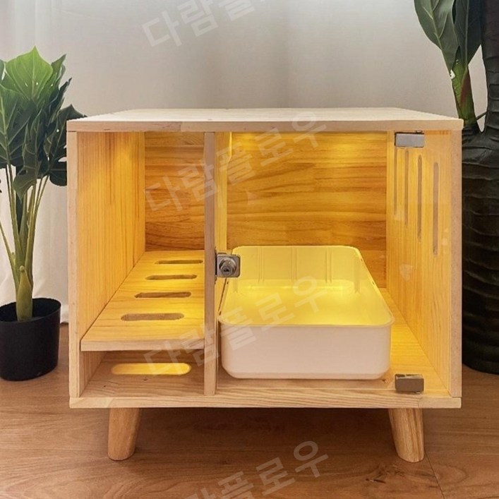 고양이원목화장실 대형 고양이 화장실 냄새방지