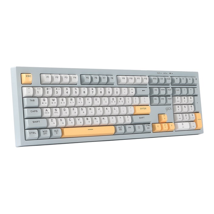 지클릭커 오피스프로 WK50 사일런스 M RGB 무소음 방수 무선 블루투스 키보드 108, 제조사축, WK50, NavyBlue RC1