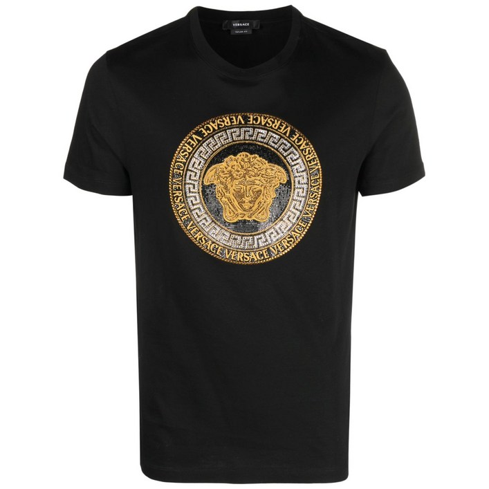 베르사체 메두사 크리스털 장식 티셔츠