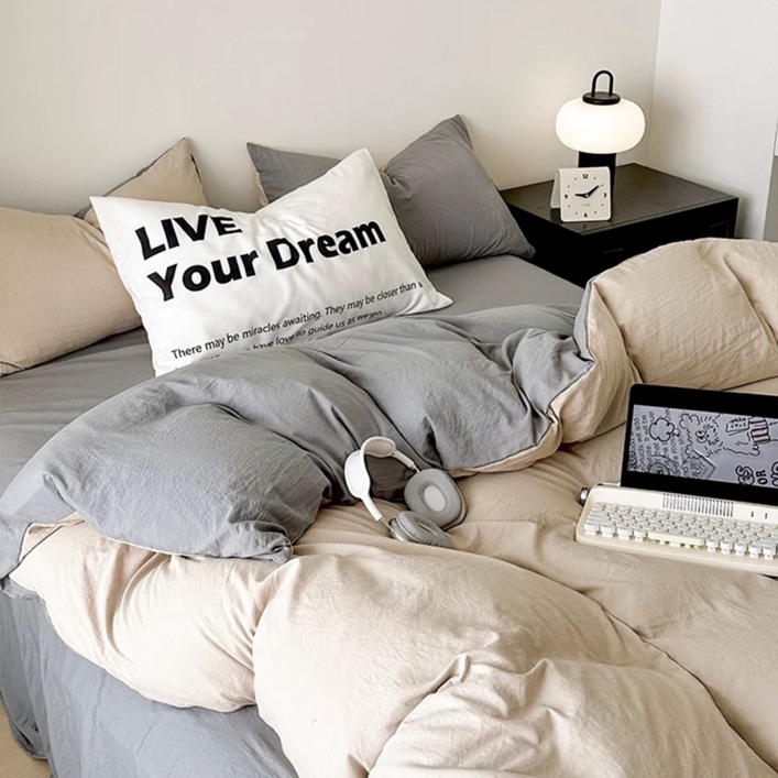 헤디야 투톤 리버시블 부드러운 이불커버