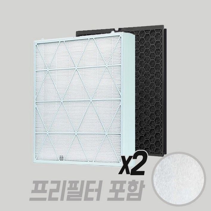 삼성 호환 비스포크 큐브 에어 7000 CFXH170D 공기청정기 필터 세트, 2개