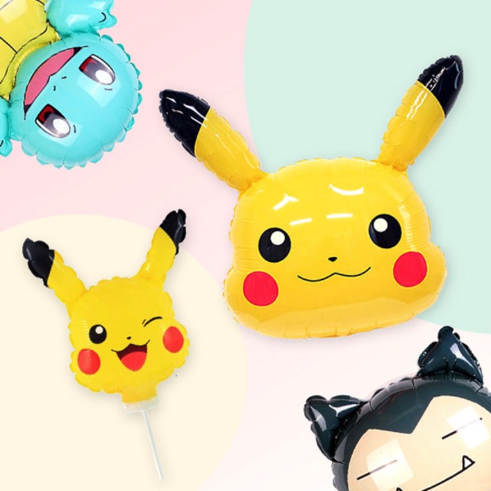 파티지 바람개비풍선 점보 캐릭터풍선 모음  타요 뽀로로 티니핑 하츄핑 피카츄, CE원형18인치 피카츄