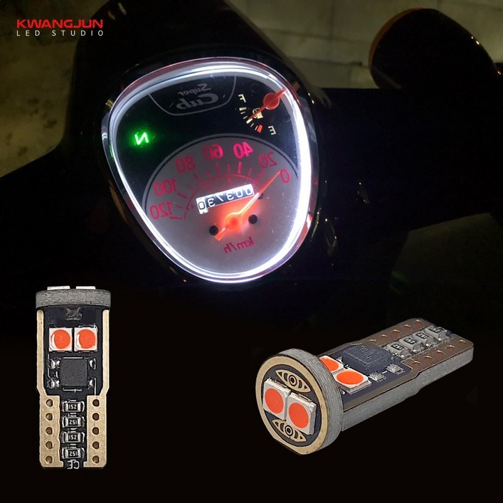 광전 32 혼다 슈퍼커브110 20182020 T10타입 계기판 LED전구 튜닝, 1개