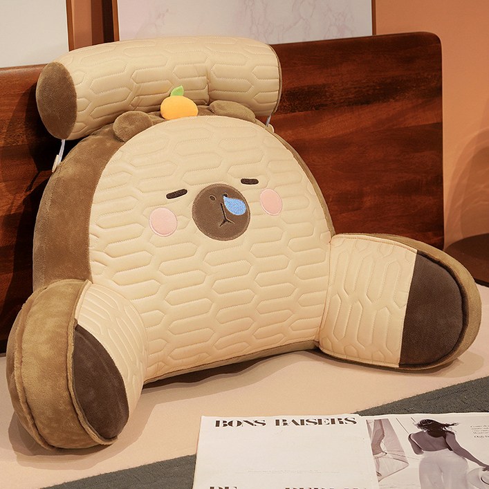 KDNC 침대 쿠션 카피바라 쿠션 소파 쿠션 경추 쿠션 허리 쿠션, 카피바라