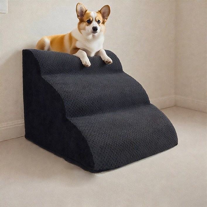 곡선계단 쾌적하다 강아지계단 펫스텝 3단