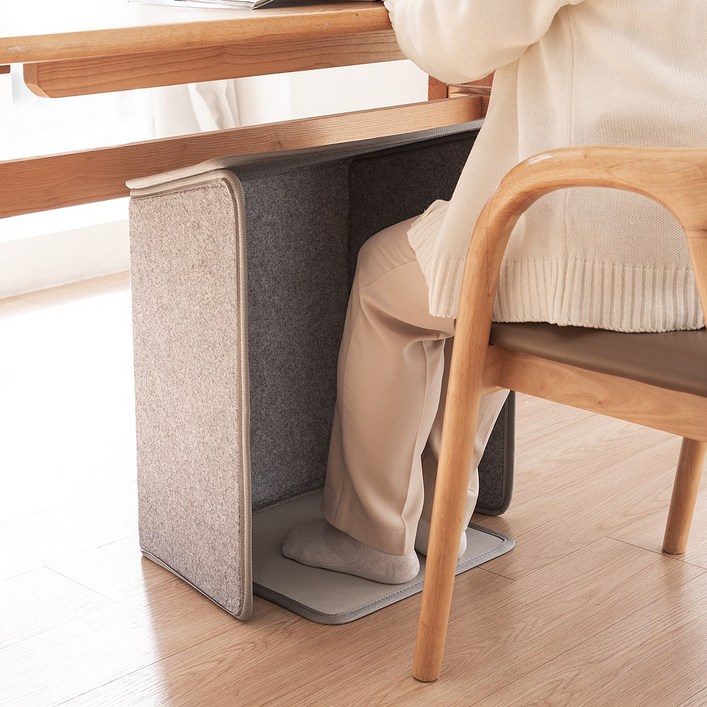 디큐브 사무실 파티션히터 5면 접이식 히팅패드 발난로, 웜 그레이 11