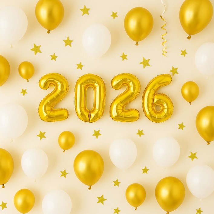 숫자은박풍선(소)골드2026패키지, 1개, 상세페이지 참조