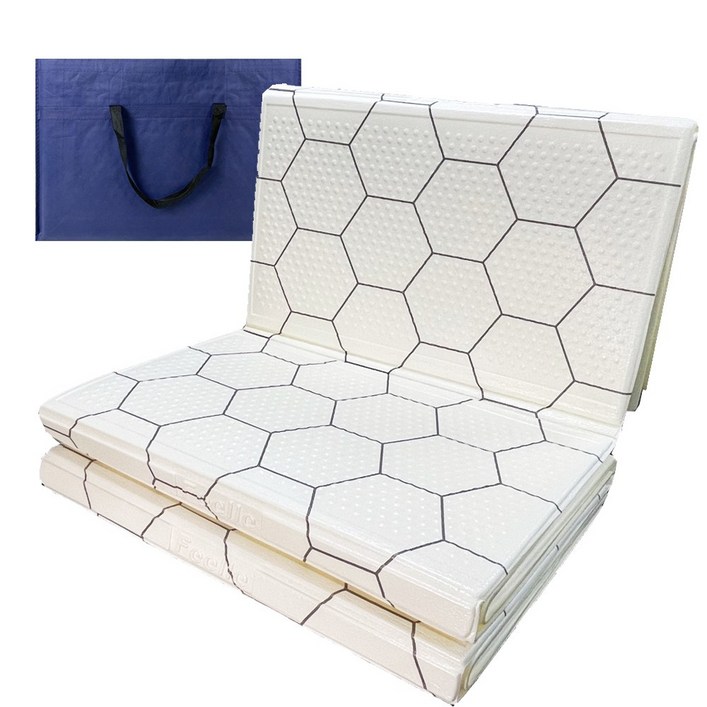 힐링캠프 3단 캠핑매트+가방 특중형(240x200)	접이식 매트 돗자리 피크닉매트