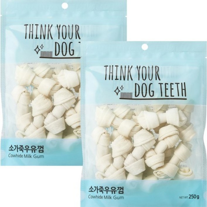 강아지 Think your dog teeth 소가죽우유껌 소형 250g 18p - 쇼핑앤샵