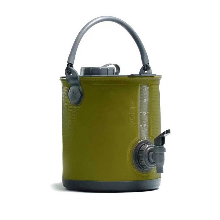 콜랩즈 워터저그 접이식 대용량 캠핑물통 휴대용 청수통 8리터, 1개, 올리브