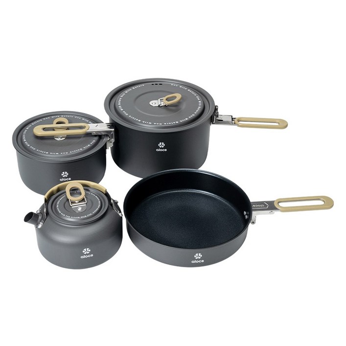 알록스 다용도 아웃도어 코펠 4종 세트 CWC06 프로