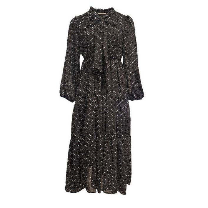 멜본 도트 쉬폰 리본 원피스STOW26331DH5430994