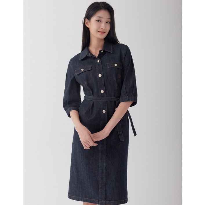 지센파격할인 여성 피어로즈 데님 원피스