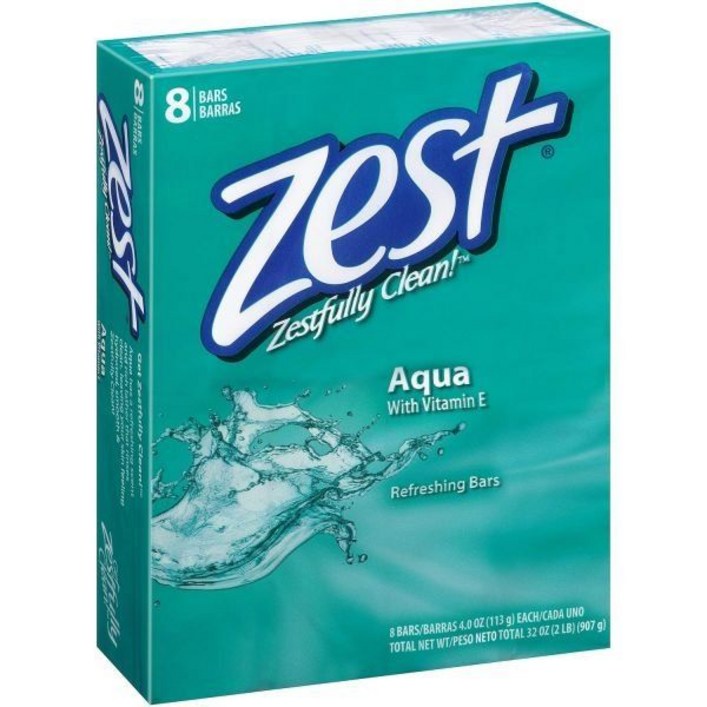 Zest (PACK OF 24 BAR) 제스트 아쿠아 데오도란트 바 비누와 비타민 E 일