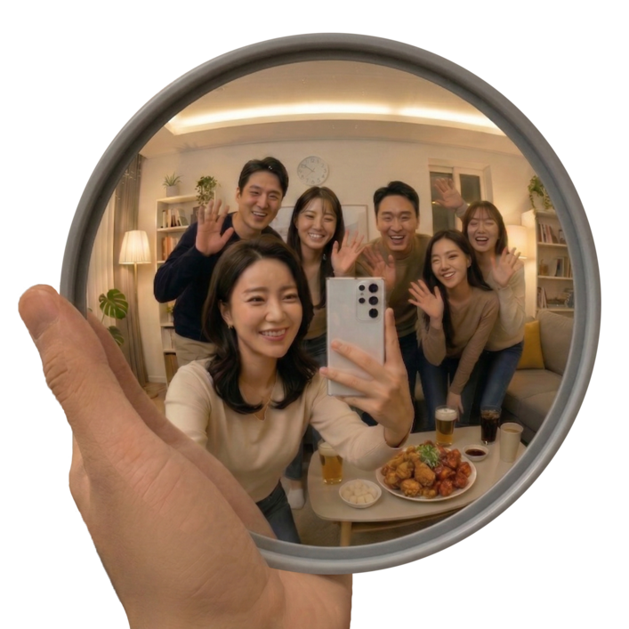 베르트폴 여행 셀카 촬영용 미니 볼록 손거울