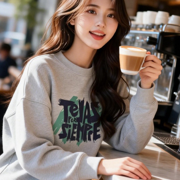 KDNC 남녀 공용 캐주얼 베이직 스타일 패션 스웨트셔츠 맨투맨