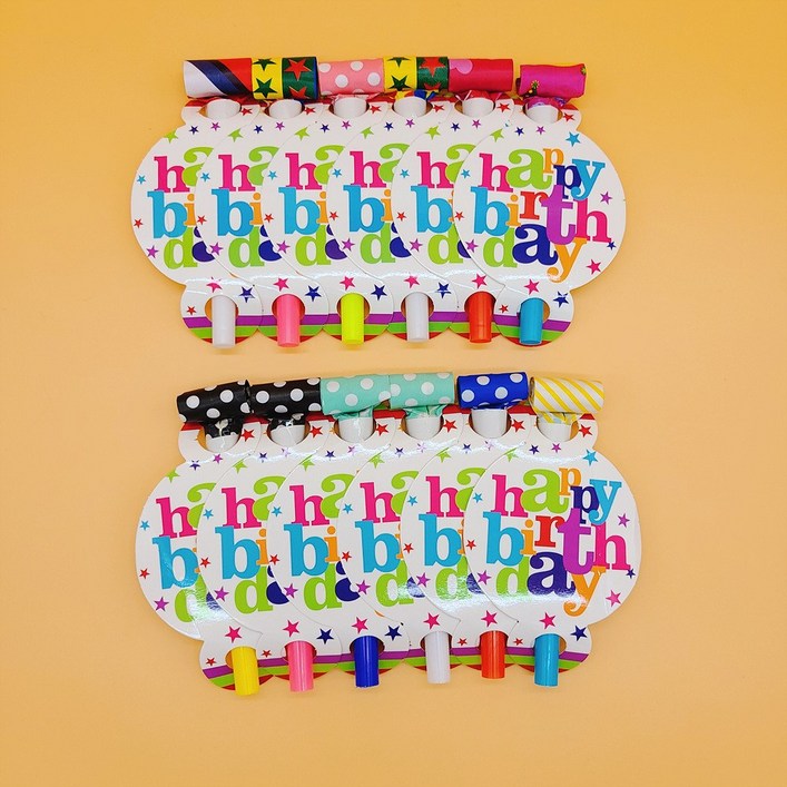 코끼리 피리 나팔 생일피리 파티나팔 6개 세트 2개총12개