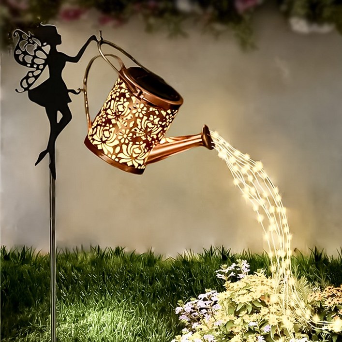 HK sell 루미벨 흐르는 물조리개 태양광 실외 조명