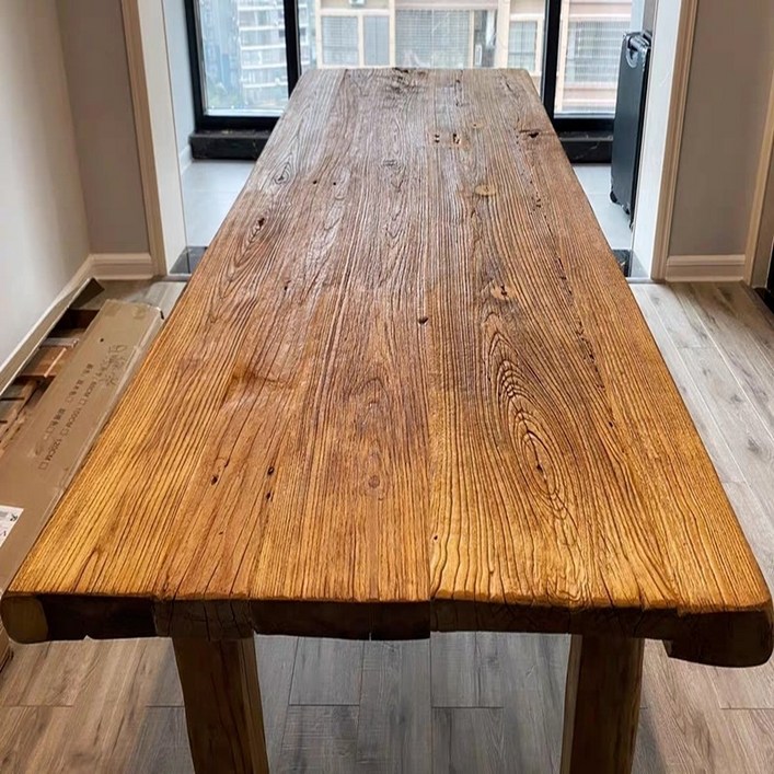 티크 고재 테이블 식탁 사각 빈티지 나무 통원목 가구