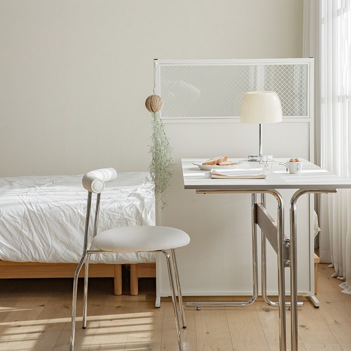 틴우드 유리 철제파티션 800 (하프), 화이트