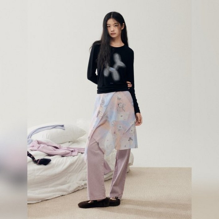 [쥬크]컬러 라벨 포인트 데님 팬츠 (Z254PSA718) 387329