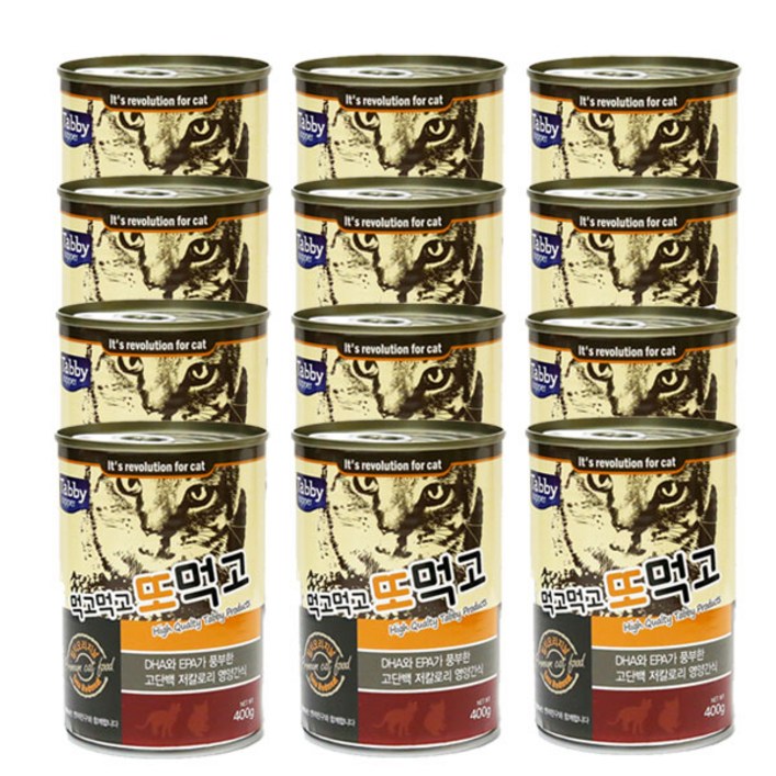테비토퍼 먹고먹고 또먹고 400g 12개입 고양이캔