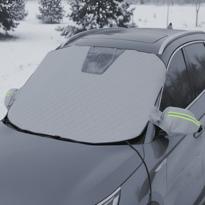 무브로 차량용 성에방지커버 블랙박스 앞유리용 눈덮개 사이드미러 커버  보관용 가방블랙박스 녹화가능, 전차종상세페이지 사이즈 참고