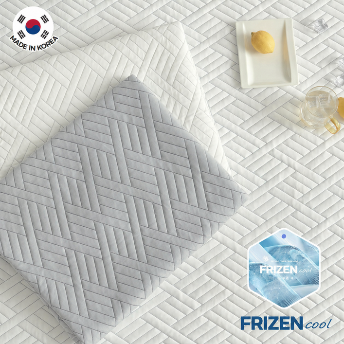 쿨베어 국내생산 프리즌 여름 차가운 냉감패드 고정밴드 쿨매트, 그레이