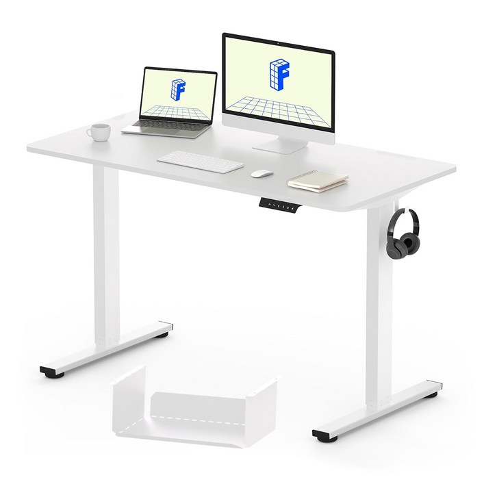 FlexiSpot 전동 모션데스크 EF1H 높낮이조절책상 높이7351180mm AS 5년 올바른 자세 스탠딩 데스크 컴퓨터책상 학생책상, 1200화이트