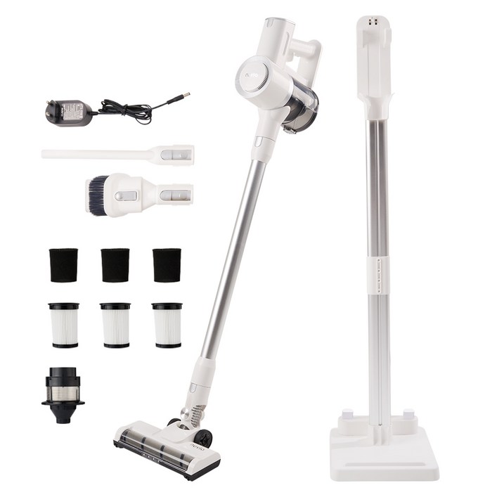 누비아 차이슨 무선 스틱 청소기 BLDC 진공 청소기, 자동충전 거치대 + 헤파필터 3P