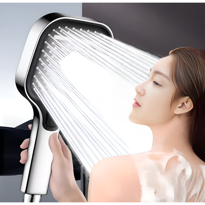 대형 3단 수압상승 모터내장형 샤워기 헤드