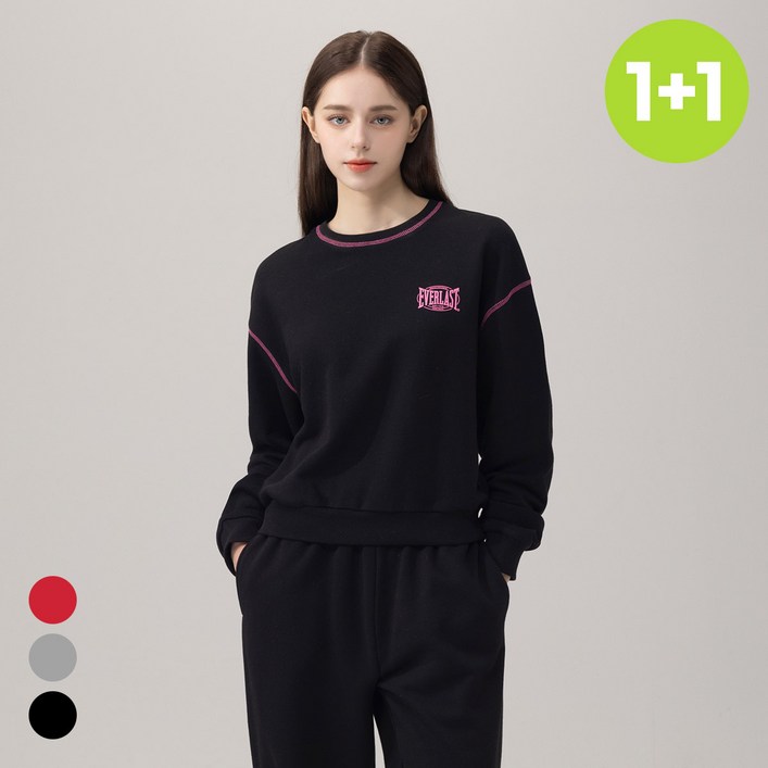 에버라스트 11 여성 맨투맨 미니쭈리 티셔츠 크롭 긴팔티