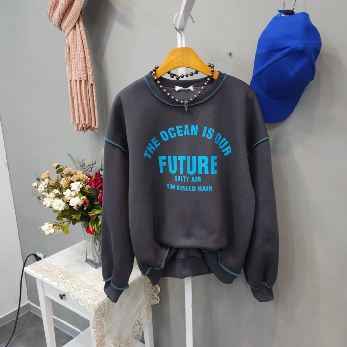 퓨쳐스 랍빠 기모 오버핏 맨투맨티